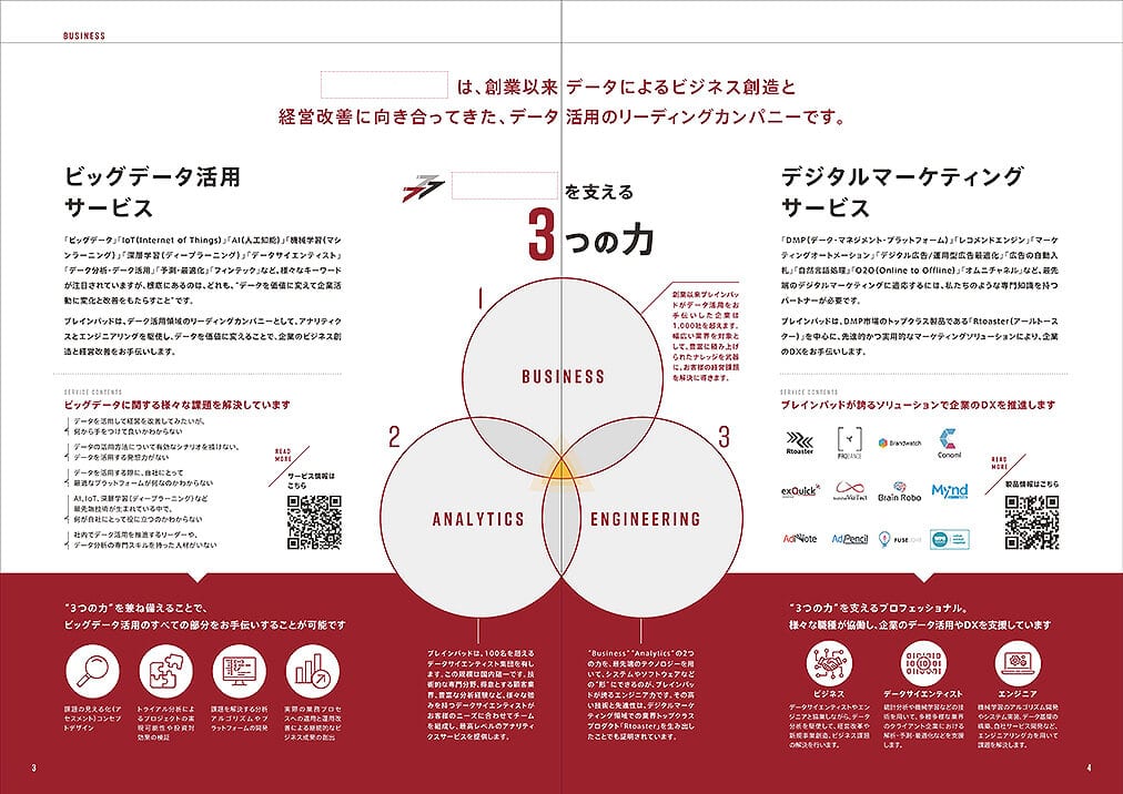 データ活用サービス会社様｜採用パンフレット
