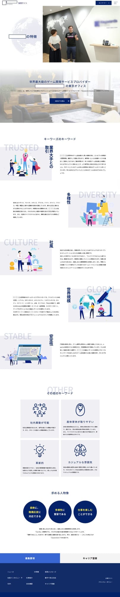 ゲーム開発企業様｜採用サイト