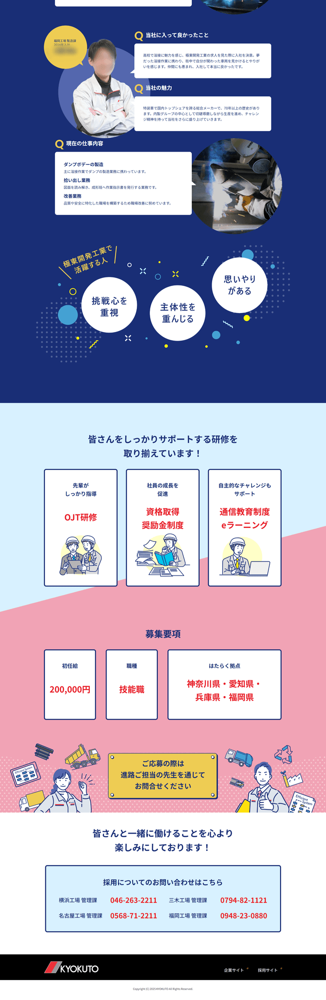 特装車製造メーカー様|高卒向け採用サイト(LP)