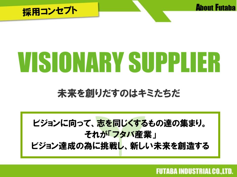 フタバ産業 - 会社説明会用パワーポイント