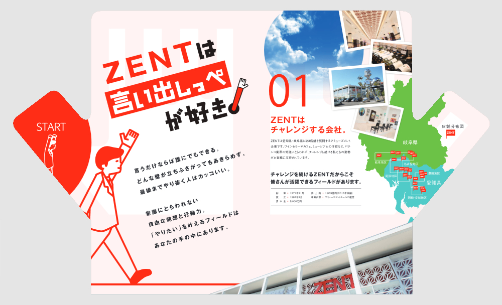 善都（ZENT） 様 - 新卒採用バラマキチラシ